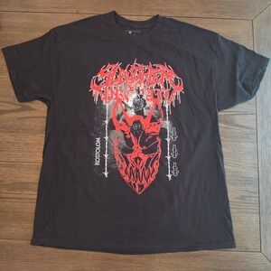 Slaughter to Prevail Kostolom Mask T-Shirt Sumerian Records Black XL NWOT
